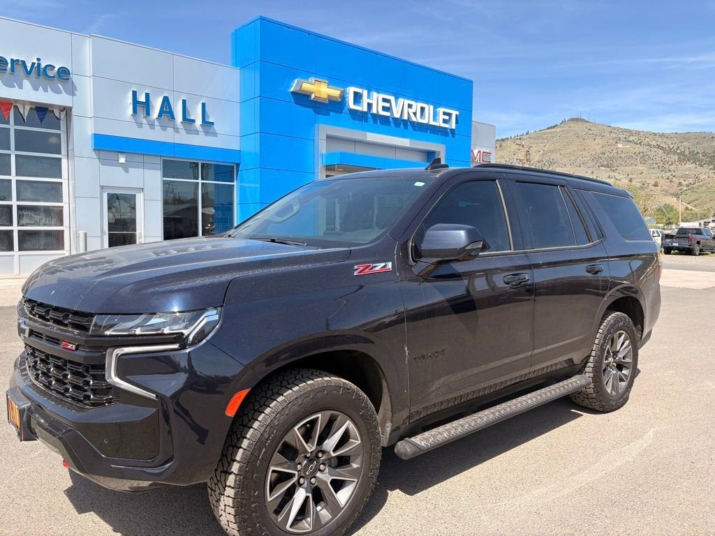 2023 Chevrolet Tahoe Z71 in Midnight Blue Metallic — front three-quarter view